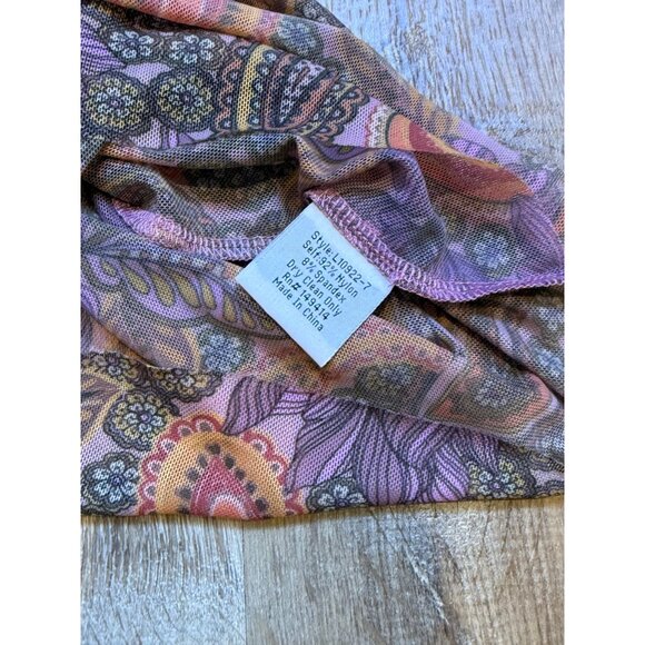 Johnny Was Jade Womens Medium Mesh Floral Paisley Top - Picture 6 of 6